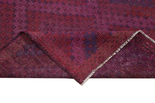 Geometric Kilim Pembe Geometrik Keçi Tüyü El Dokuma Halısı 170x330 Agacan