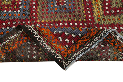 Geometric Kilim Beyaz Geometrik Keçi Tüyü El Dokuma Halısı 180x346 Agacan