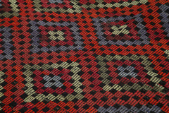 Geometric Kilim Beyaz Geometrik Keçi Tüyü El Dokuma Halısı 214x290 Agacan