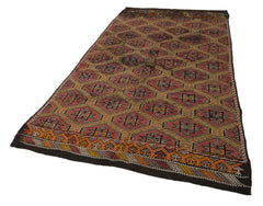 Geometric Kilim Beyaz Geometrik Keçi Tüyü El Dokuma Halısı 165x295 Agacan