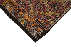 Geometric Kilim Beyaz Geometrik Keçi Tüyü El Dokuma Halısı 165x295 Agacan