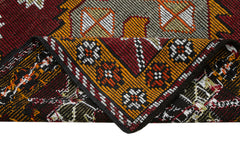 Geometric Kilim Beyaz Geometrik Keçi Tüyü El Dokuma Halısı 208x331 Agacan