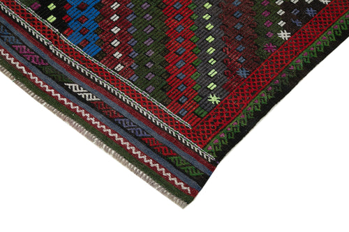 Geometric Kilim Beyaz Geometrik Keçi Tüyü El Dokuma Halısı 203x263 Agacan