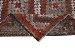 Geometric Kilim Beyaz Geometrik Keçi Tüyü El Dokuma Halısı 184x345 Agacan