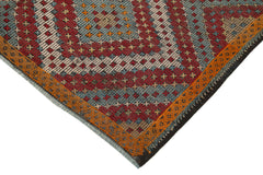 Geometric Kilim Beyaz Geometrik Keçi Tüyü El Dokuma Halısı 182x308 Agacan