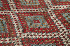 Geometric Kilim Beyaz Geometrik Keçi Tüyü El Dokuma Halısı 182x308 Agacan