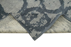 Morocco Mavi Geometrik Yün Pamuk El Dokuma Halısı 230x300 Agacan