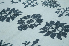 Morocco Mavi Geometrik Yün Pamuk El Dokuma Halısı 300x430 Agacan