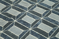 Morocco Beyaz Geometrik Yün Pamuk El Dokuma Halısı 232x312 Agacan