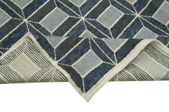 Morocco Beyaz Geometrik Yün Pamuk El Dokuma Halısı 232x312 Agacan