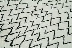 Morocco Bej Geometrik Yün Pamuk El Dokuma Halısı 224x320 Agacan