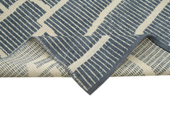 Morocco Gri Geometrik Yün Pamuk El Dokuma Halısı 225x302 Agacan