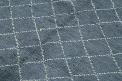 Morocco Gri Geometrik Yün Pamuk El Dokuma Halısı 170x238 Agacan