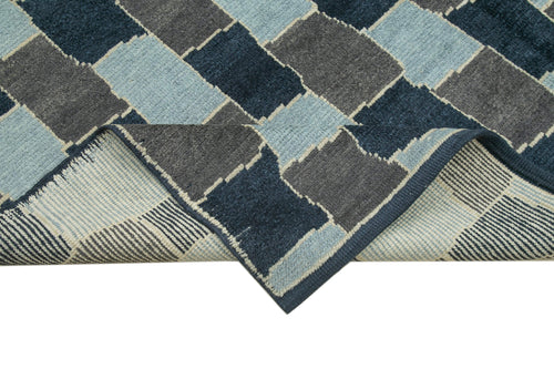 Morocco Beyaz Geometrik Yün Pamuk El Dokuma Halısı 242x307 Agacan