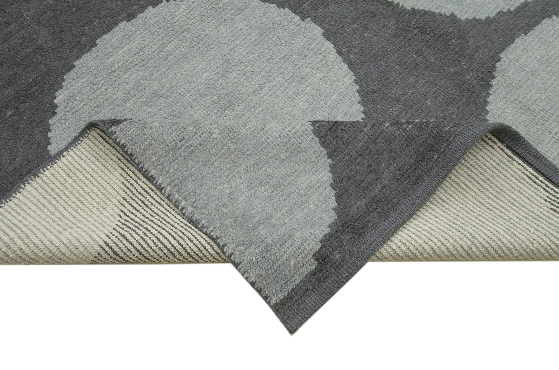 Morocco Mavi Geometrik Yün Pamuk El Dokuma Halısı 300x410 Agacan