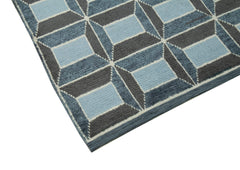 Morocco Beyaz Geometrik Yün Pamuk El Dokuma Halısı 234x305 Agacan