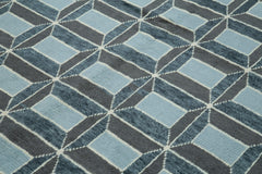 Morocco Beyaz Geometrik Yün Pamuk El Dokuma Halısı 234x305 Agacan