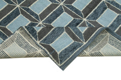 Morocco Beyaz Geometrik Yün Pamuk El Dokuma Halısı 234x305 Agacan