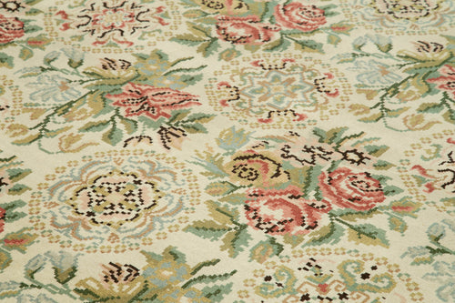 Tebriz Bej Klasik Pamuk Yün El Dokuma Halısı 302x396 Agacan