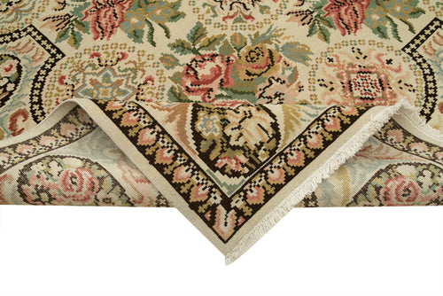 Tebriz Bej Klasik Pamuk Yün El Dokuma Halısı 302x396 Agacan