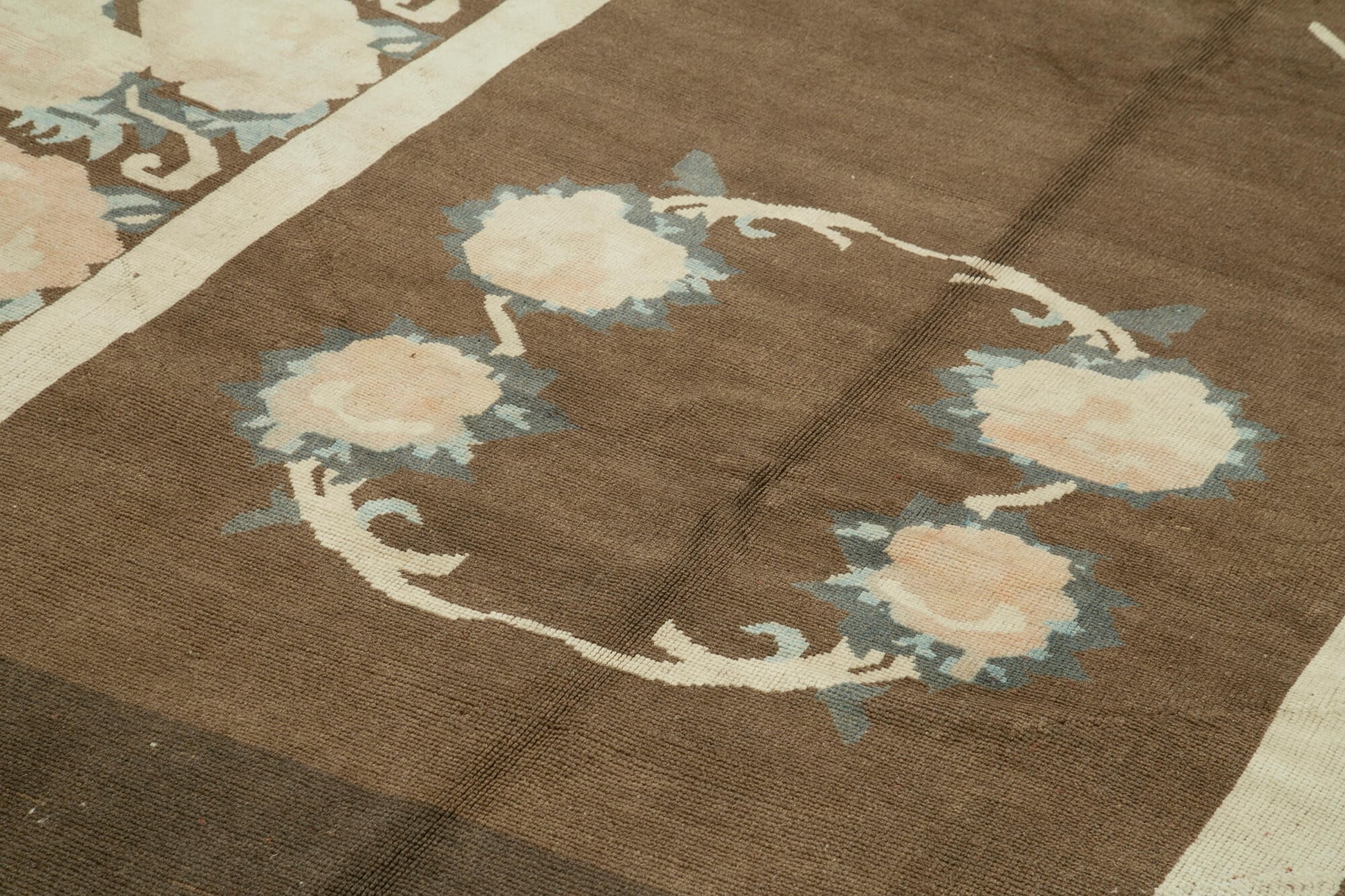 Tebriz Bej Klasik Pamuk Yün El Dokuma Halısı 223x342 Agacan