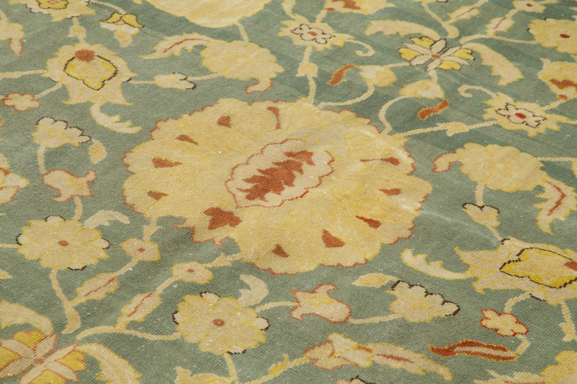 Tebriz Bej Klasik Pamuk Yün El Dokuma Halısı 242x307 Agacan