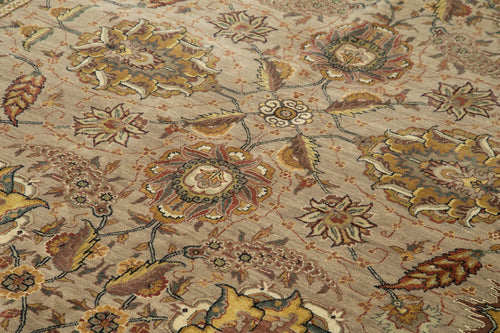 Tebriz Kahverengi Klasik Pamuk Yün El Dokuma Halısı 244x338 Agacan