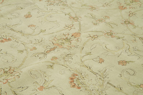 Tebriz Bej Klasik Pamuk Yün El Dokuma Halısı 304x344 Agacan