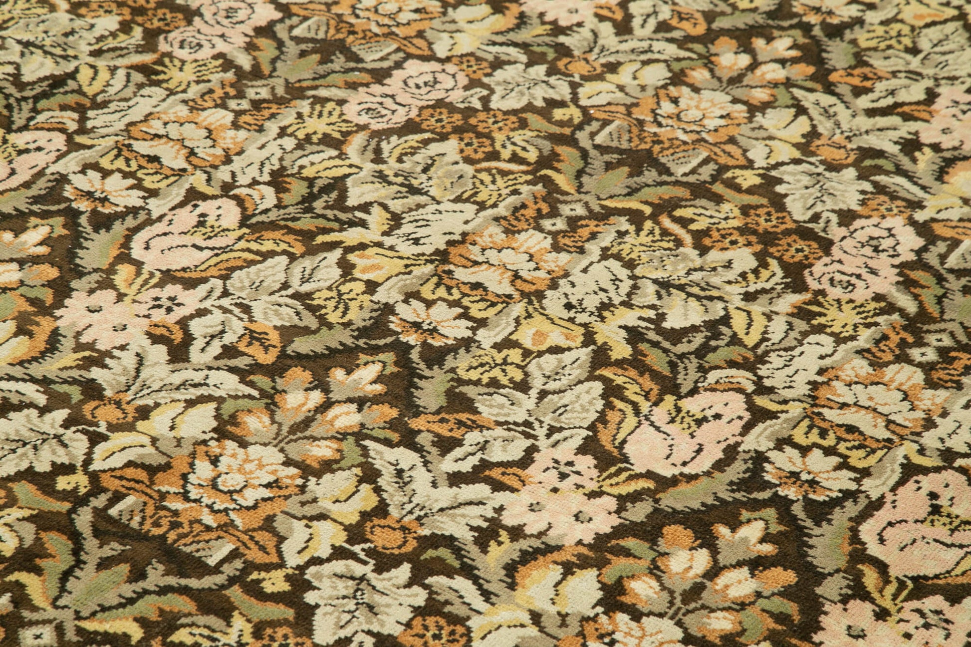 Tebriz Siyah Klasik Pamuk Yün El Dokuma Halısı 277x371 Agacan