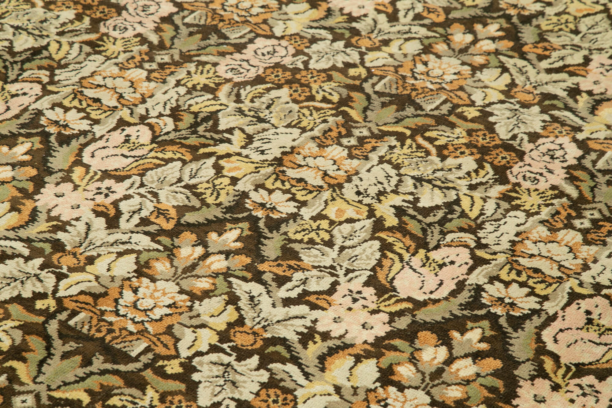 Tebriz Siyah Klasik Pamuk Yün El Dokuma Halısı 277x371 Agacan