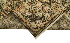 Tebriz Siyah Klasik Pamuk Yün El Dokuma Halısı 277x371 Agacan