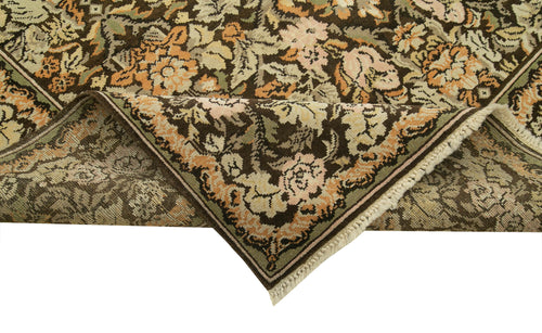 Tebriz Siyah Klasik Pamuk Yün El Dokuma Halısı 277x371 Agacan