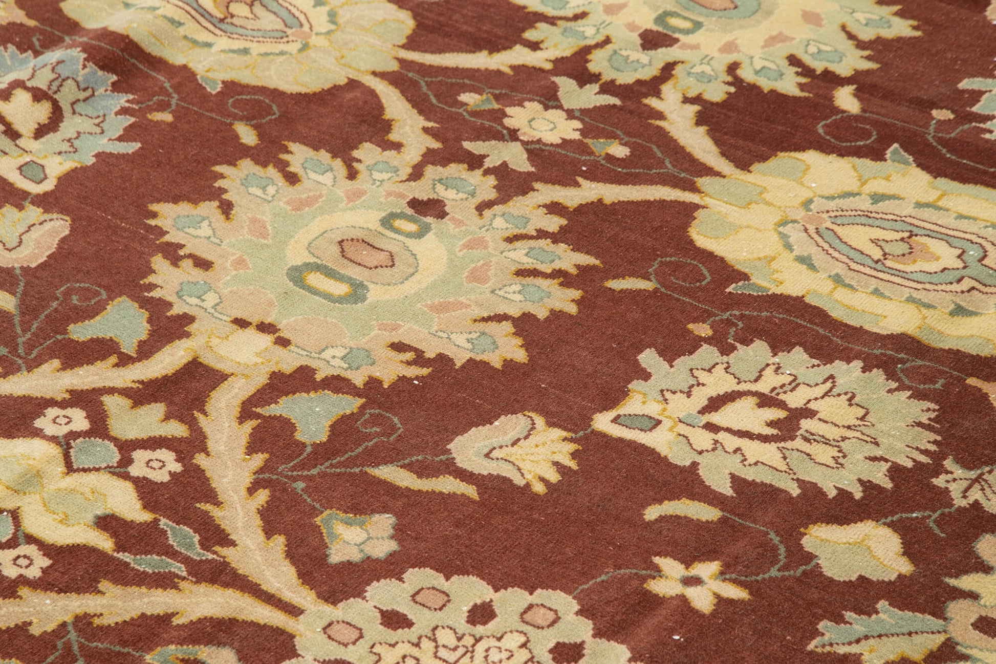 Tebriz Bej Klasik Pamuk Yün El Dokuma Halısı 291x362 Agacan