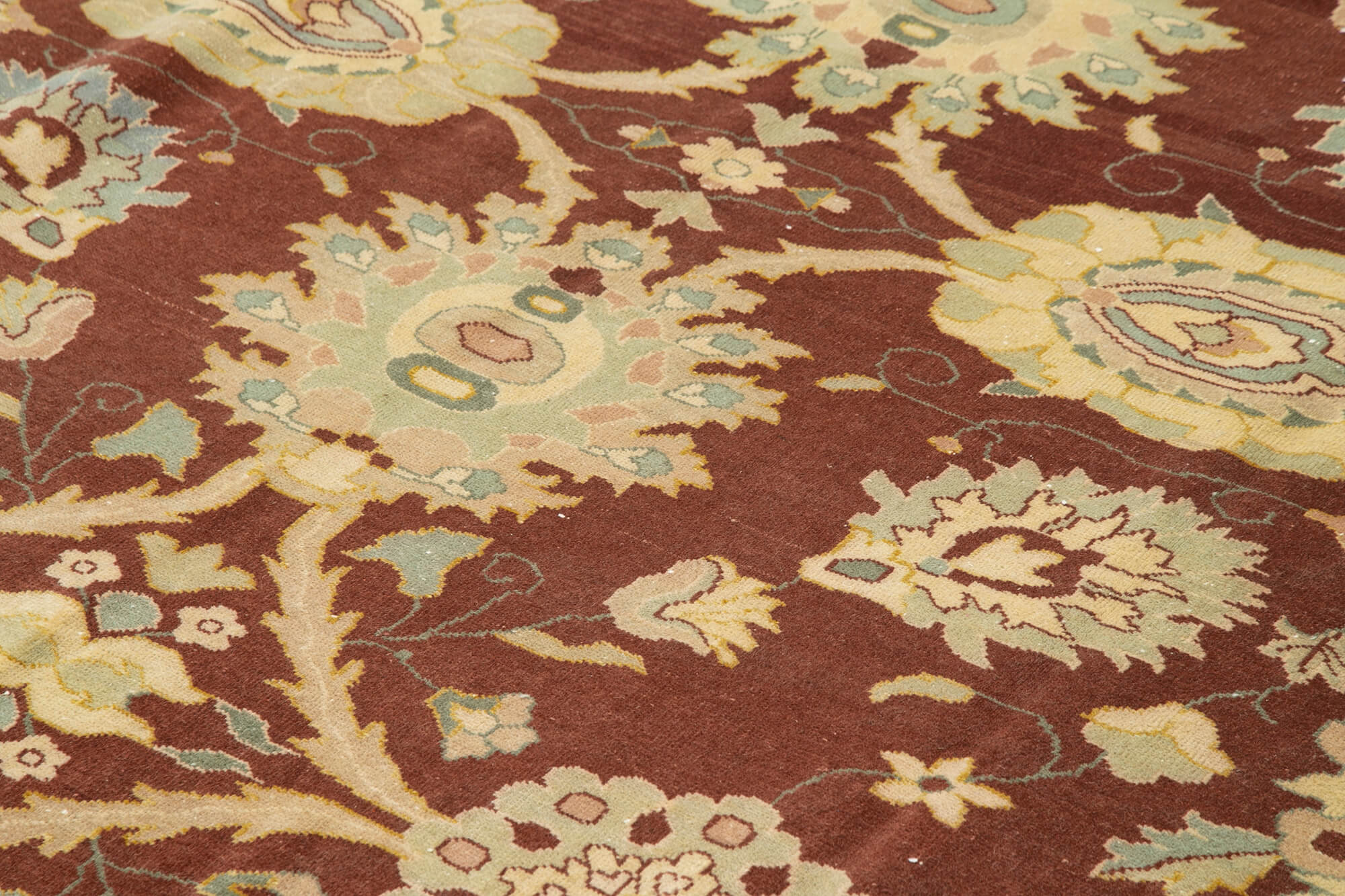 Tebriz Bej Klasik Pamuk Yün El Dokuma Halısı 291x362 Agacan