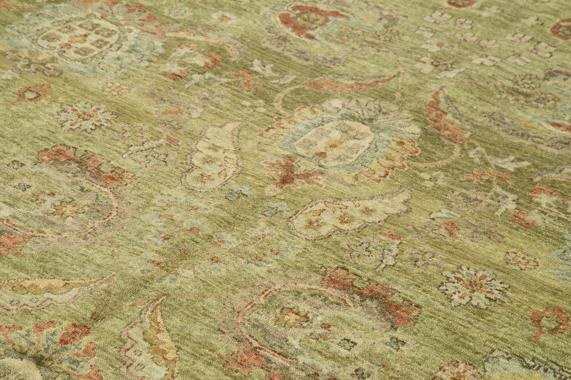 Tebriz Gri Klasik Pamuk Yün El Dokuma Halısı 272x358 Agacan