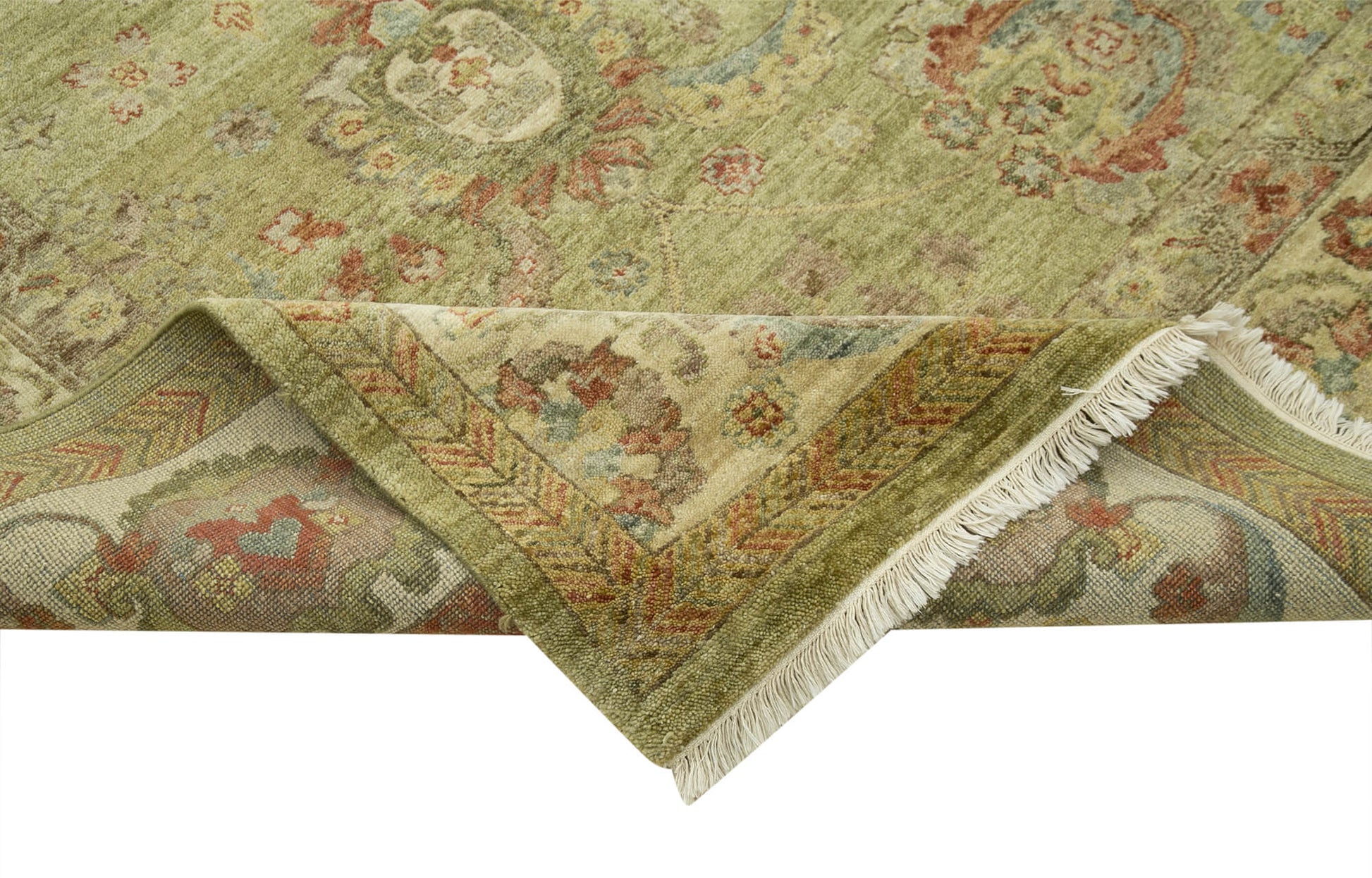 Tebriz Gri Klasik Pamuk Yün El Dokuma Halısı 272x358 Agacan