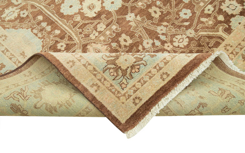 Tebriz Kahverengi Klasik Pamuk Yün El Dokuma Halısı 269x353 Agacan