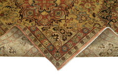 Tebriz Sarı Klasik Pamuk Yün El Dokuma Halısı 259x343 Agacan