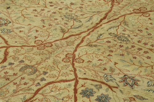 Tebriz Bej Klasik Pamuk Yün El Dokuma Halısı 277x366 Agacan