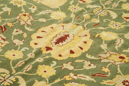 Tebriz Bej Klasik Pamuk Yün El Dokuma Halısı 269x363 Agacan