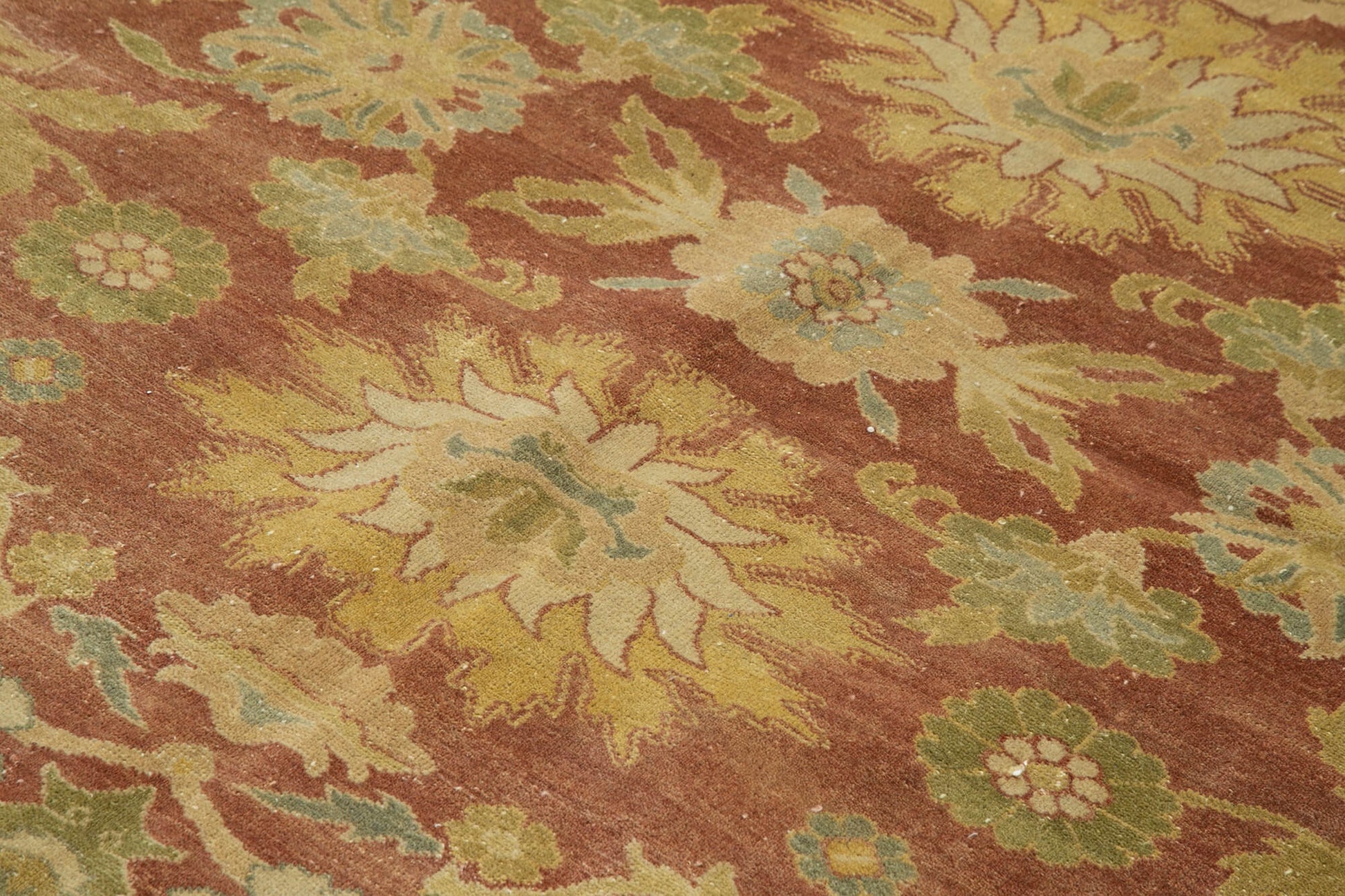 Tebriz Sarı Klasik Pamuk Yün El Dokuma Halısı 249x298 Agacan