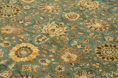 Tebriz Sarı Klasik Pamuk Yün El Dokuma Halısı 274x366 Agacan