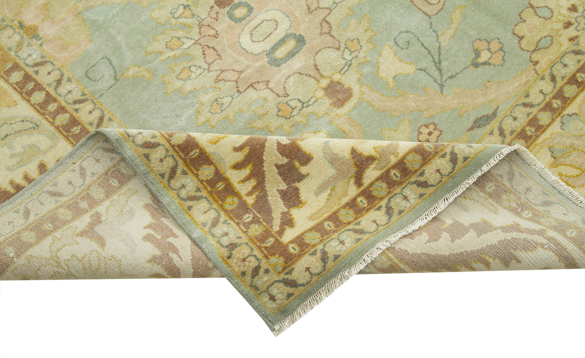 Tebriz Bej Klasik Pamuk Yün El Dokuma Halısı 307x416 Agacan