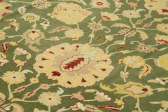 Tebriz Sarı Klasik Pamuk Yün El Dokuma Halısı 312x390 Agacan