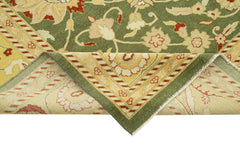 Tebriz Sarı Klasik Pamuk Yün El Dokuma Halısı 312x390 Agacan