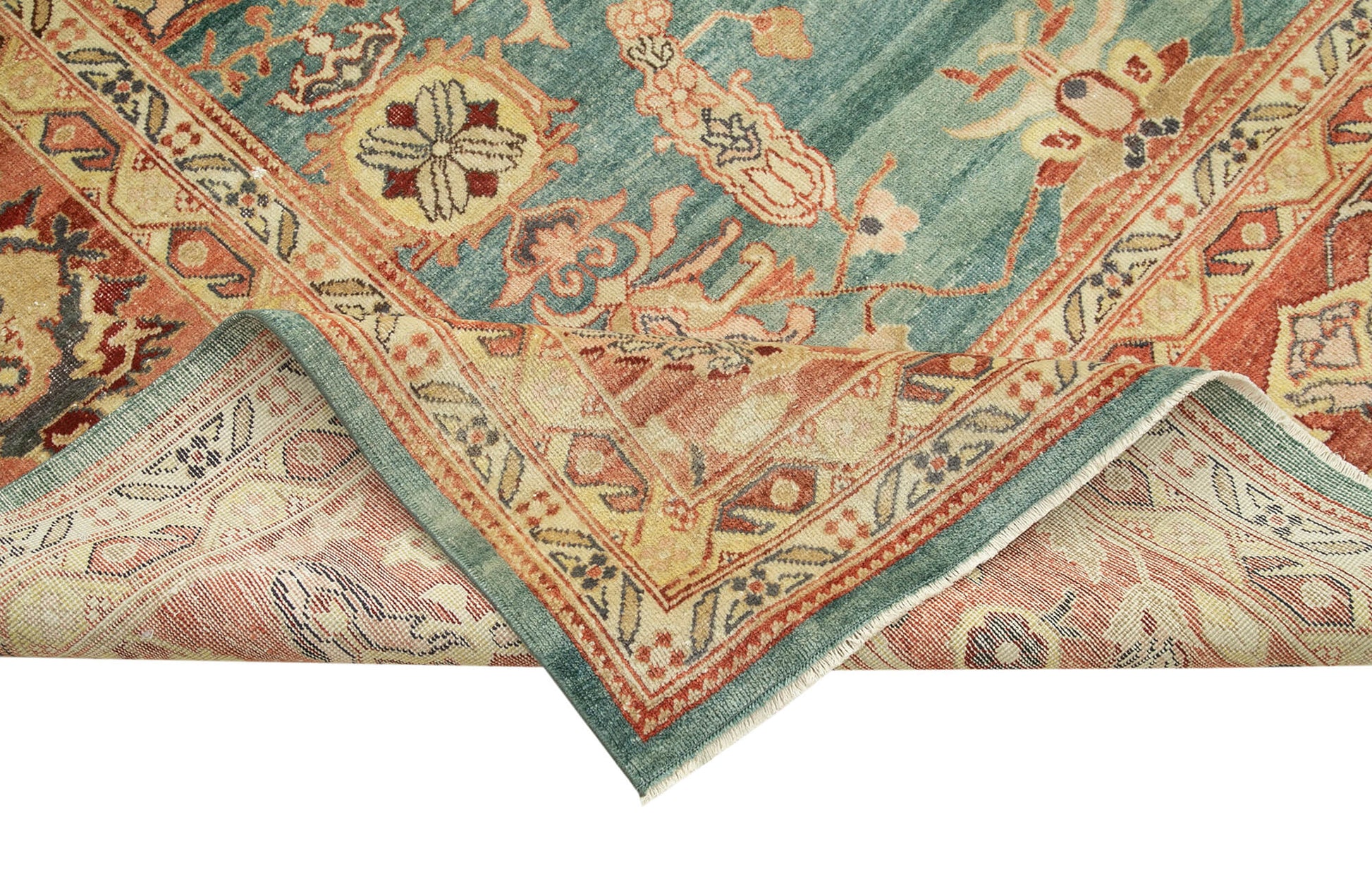 Tebriz Kırmızı Klasik Pamuk Yün El Dokuma Halısı 308x414 Agacan