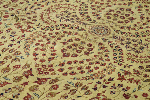 Tebriz Bej Klasik Pamuk Yün El Dokuma Halısı 263x356 Agacan