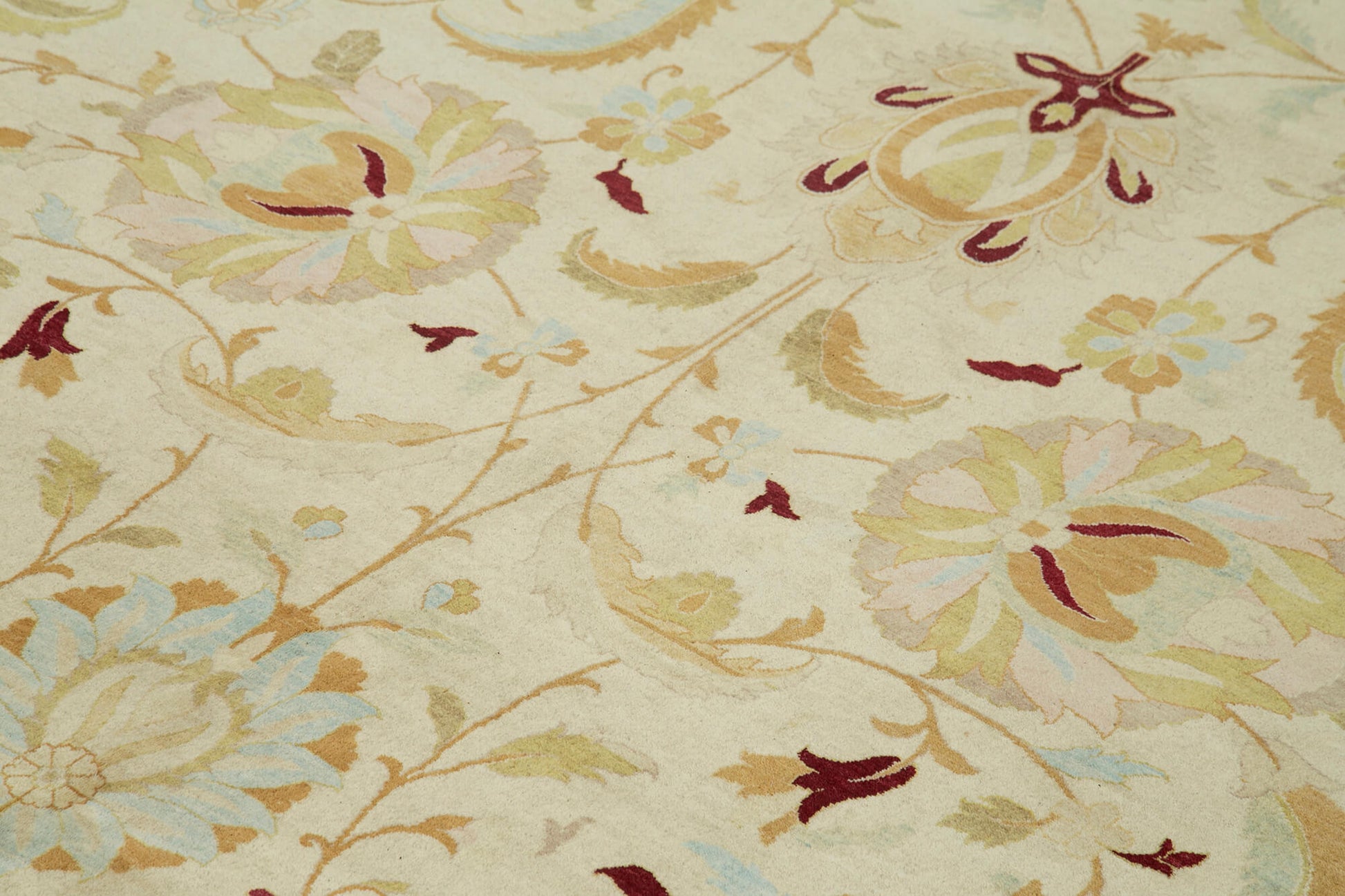 Tebriz Bej Klasik Pamuk Yün El Dokuma Halısı 305x422 Agacan