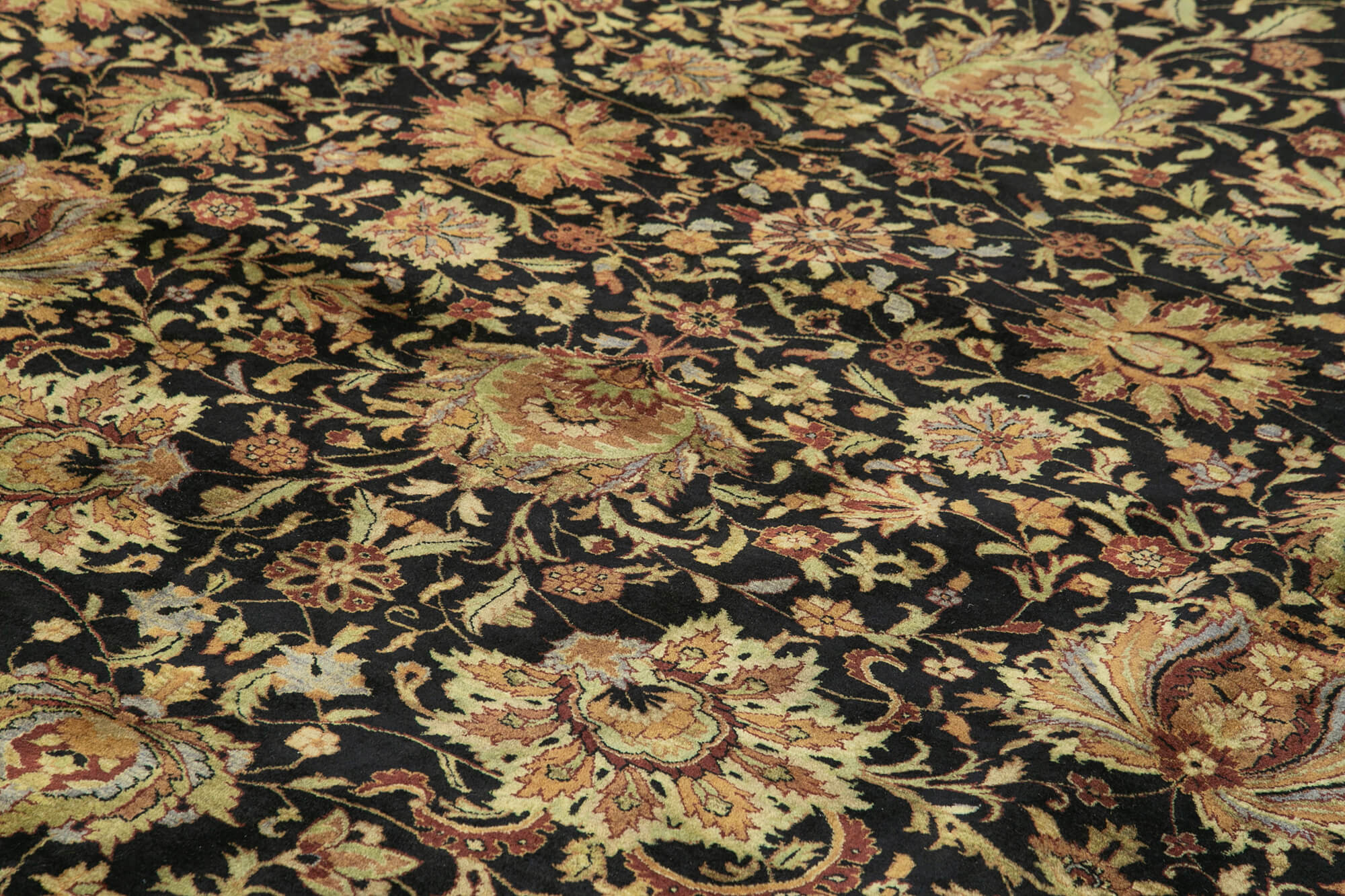 Tebriz Kahverengi Klasik Pamuk Yün El Dokuma Halısı 362x450 Agacan