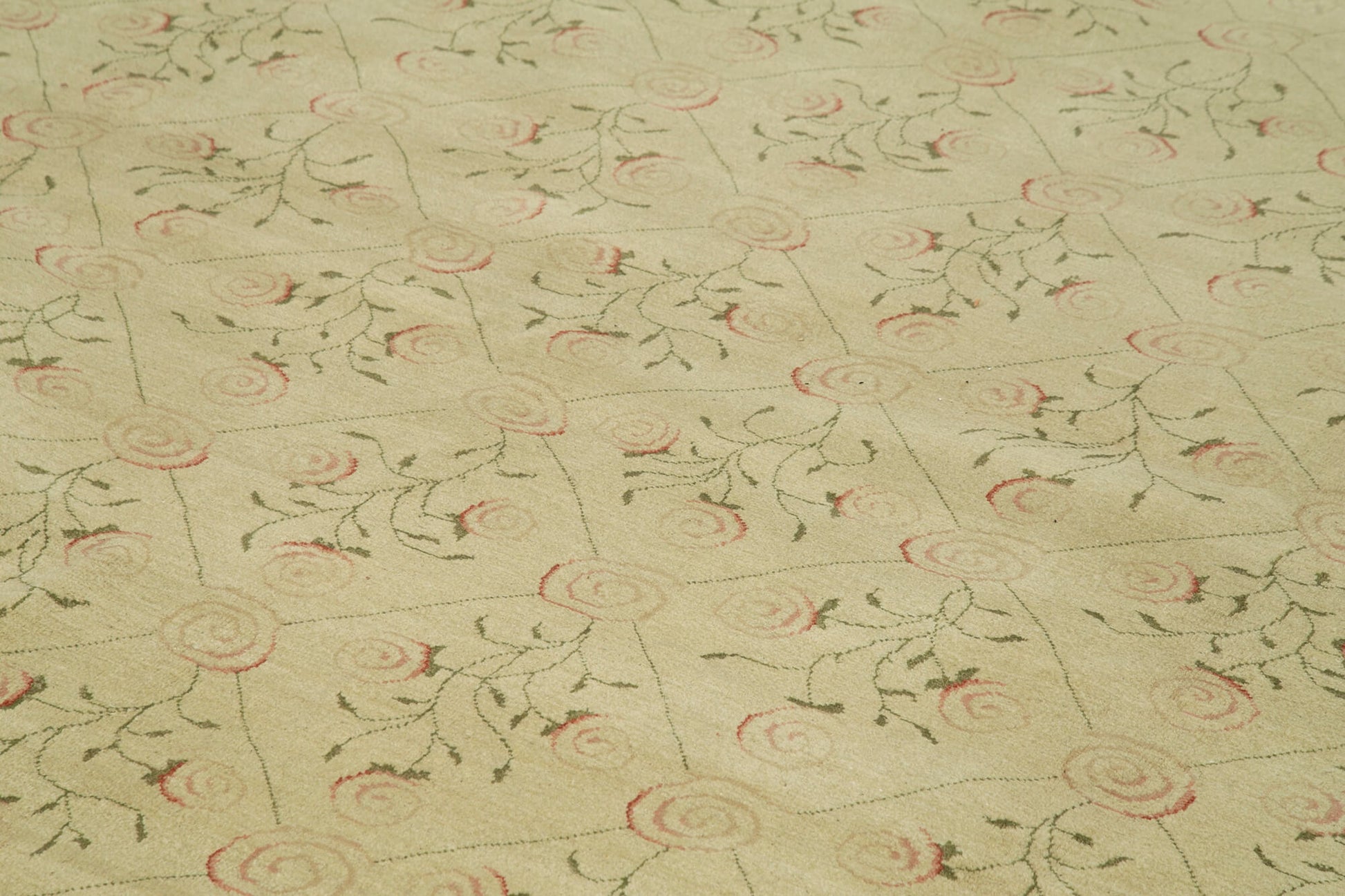 Tebriz Bej Klasik Pamuk Yün El Dokuma Halısı 365x460 Agacan